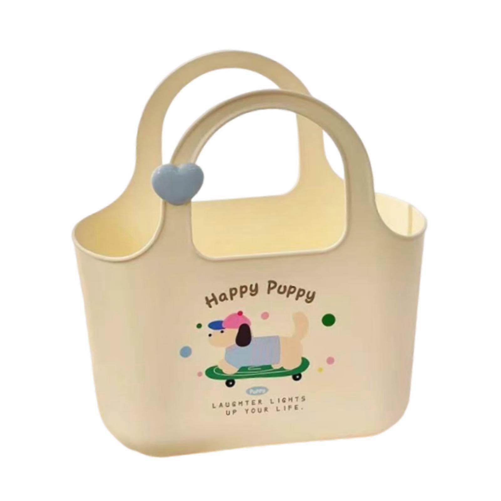 Shower Storage Basket Top Handle Multi Functional with Drainage Hole Cleaning