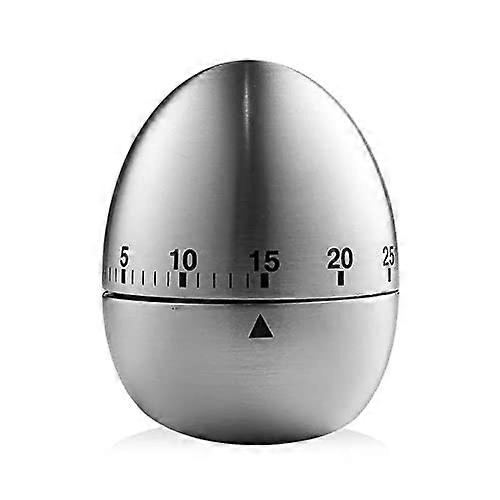 Stainless Steel Apple Shaped Mechanical Kitchen Timer with Loud Alarm for Cooking Baking