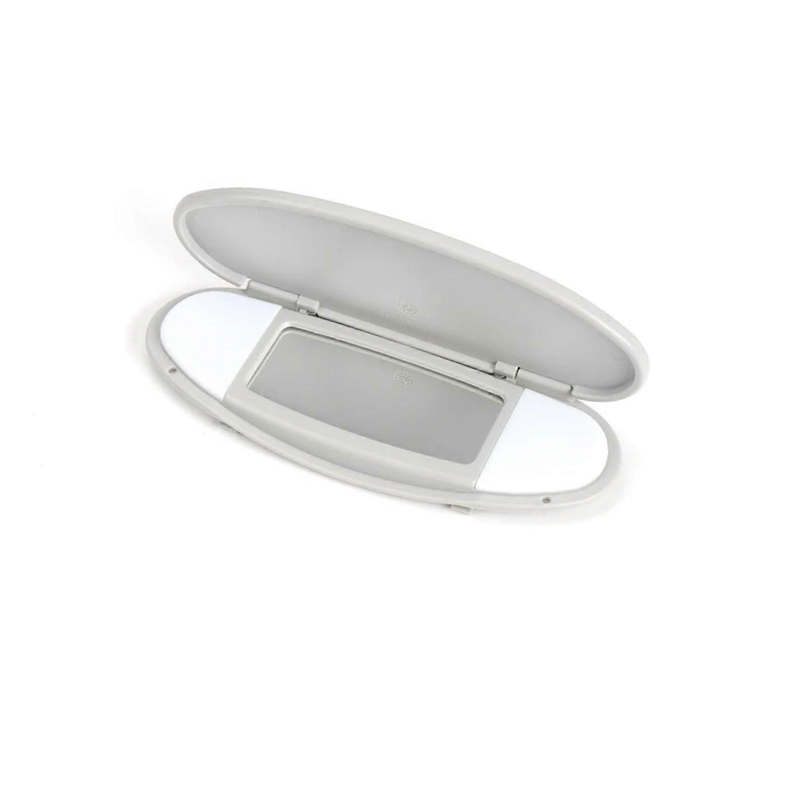 Grey Sun Visor for BMW Mini with BuiltIn Makeup Mirror, AntiGlare, Easy Snap Installation