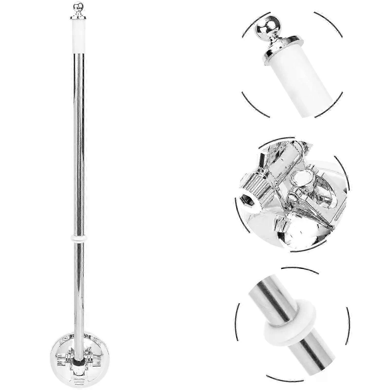 Flat Rod Flag Pole Base Suction Cup Flagpole Mounting Car Bracket Stand Desktop