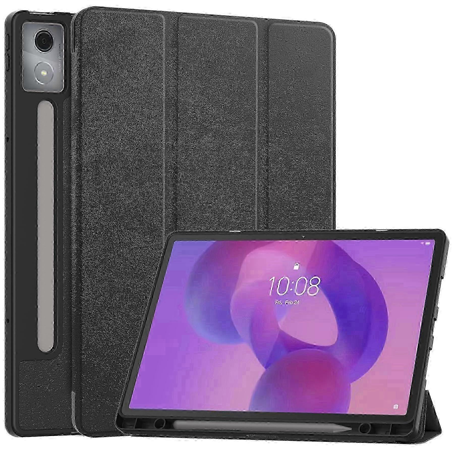 2025  Idea Tab Pro 12.7 Case with Pen Holder & Multi-Angle Stand, Black