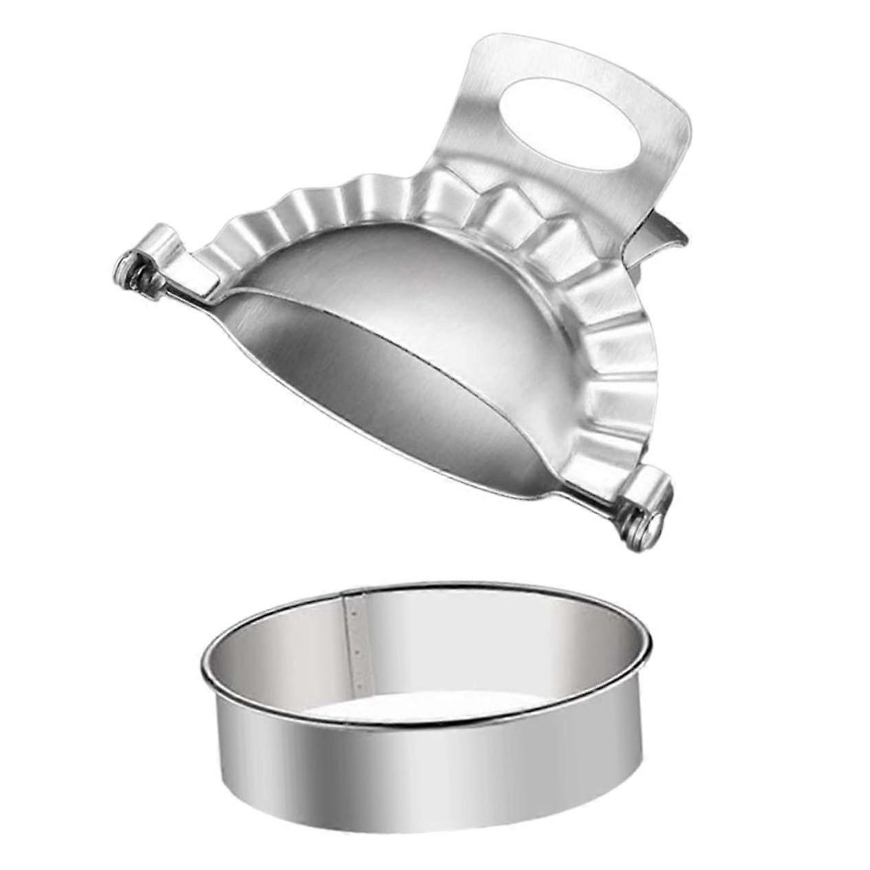 2pcs Stainless Steel Dumpling Maker with  Seal Design and Easy Press Mold Tool