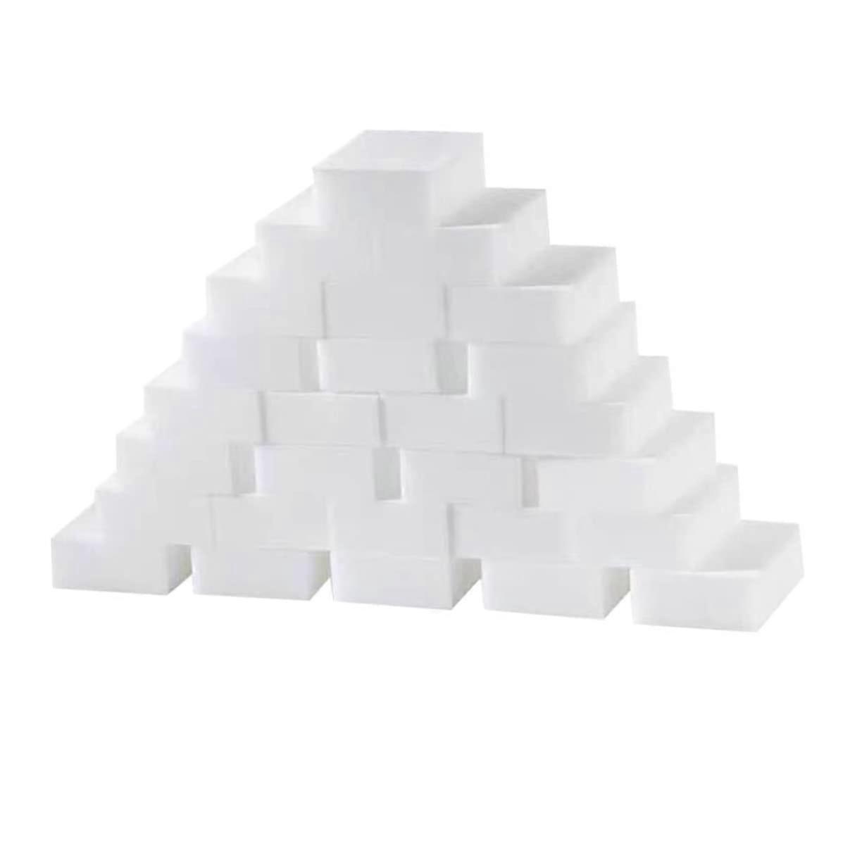 50pcs  Density Cleaning Sponge Pads NonScratch Scrubbers for Kitchen and Bathroom