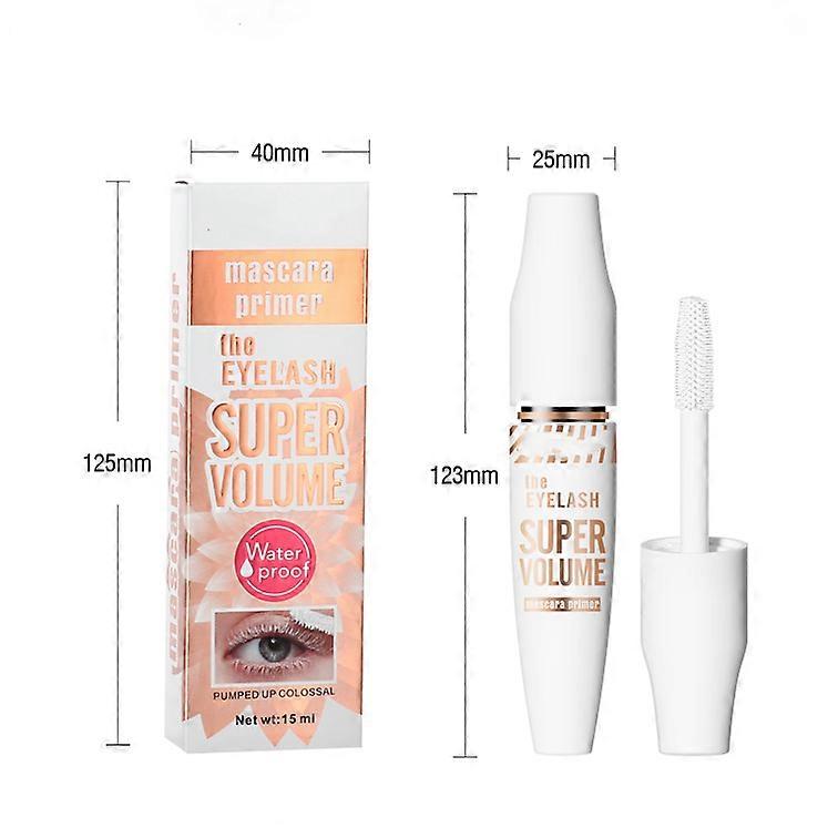 White Base for Thick, Curled, and Defined Lashes Smudge-Proof Waterproof Mascara