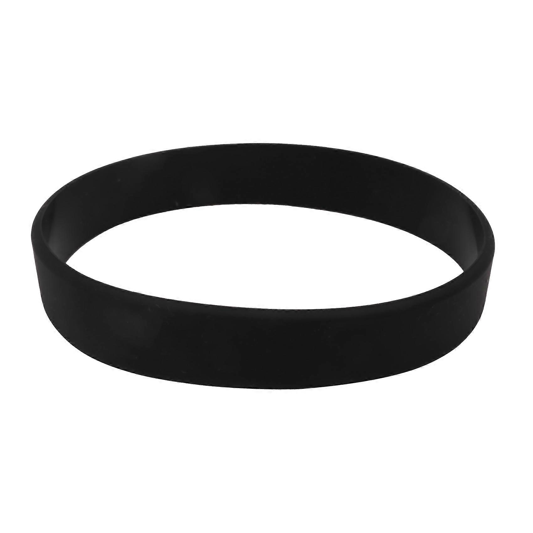 Silicone Rubber Wristband Bangle Black