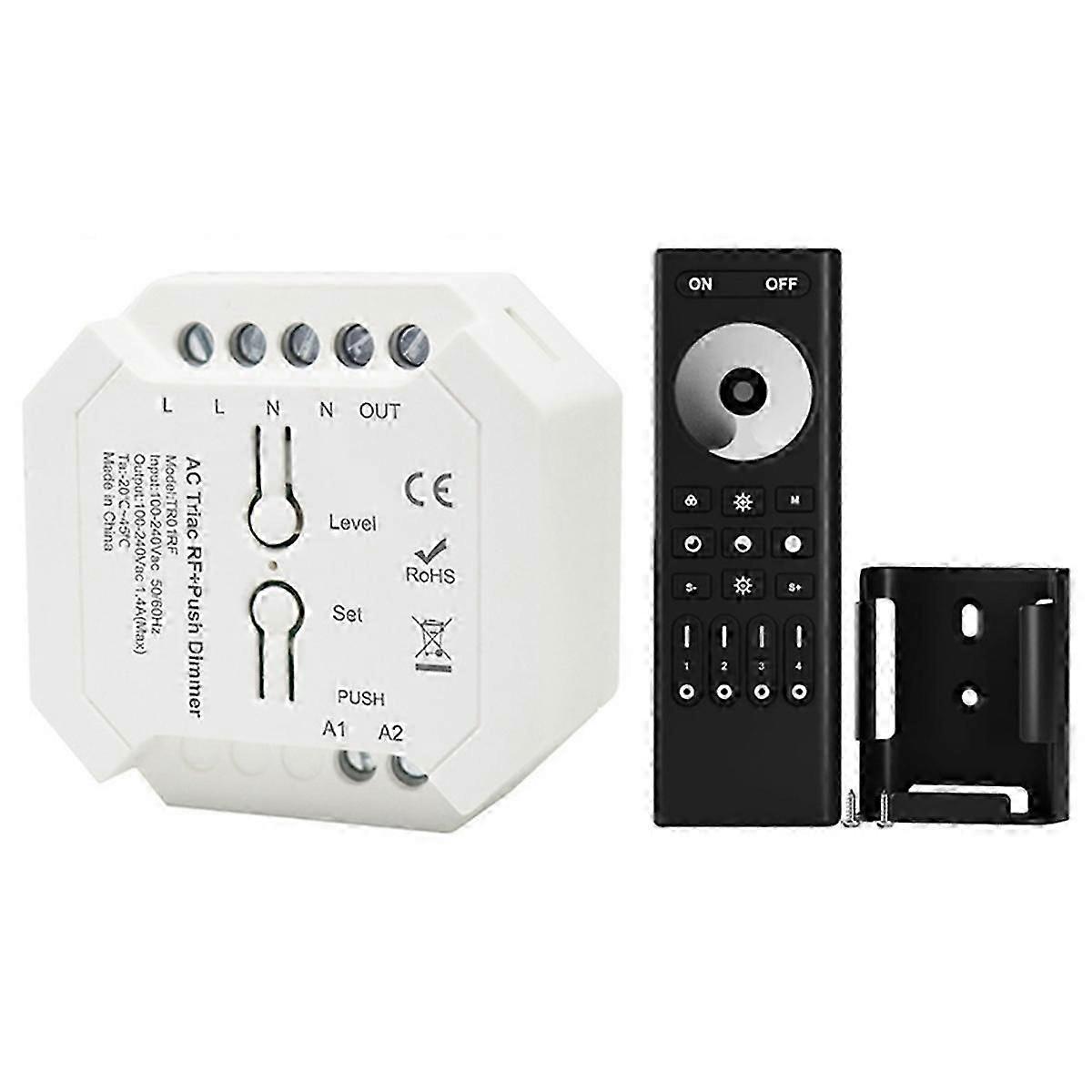 2.4G RF Triac LED Controller Smart Dimmer Remote Control 100V-240V B