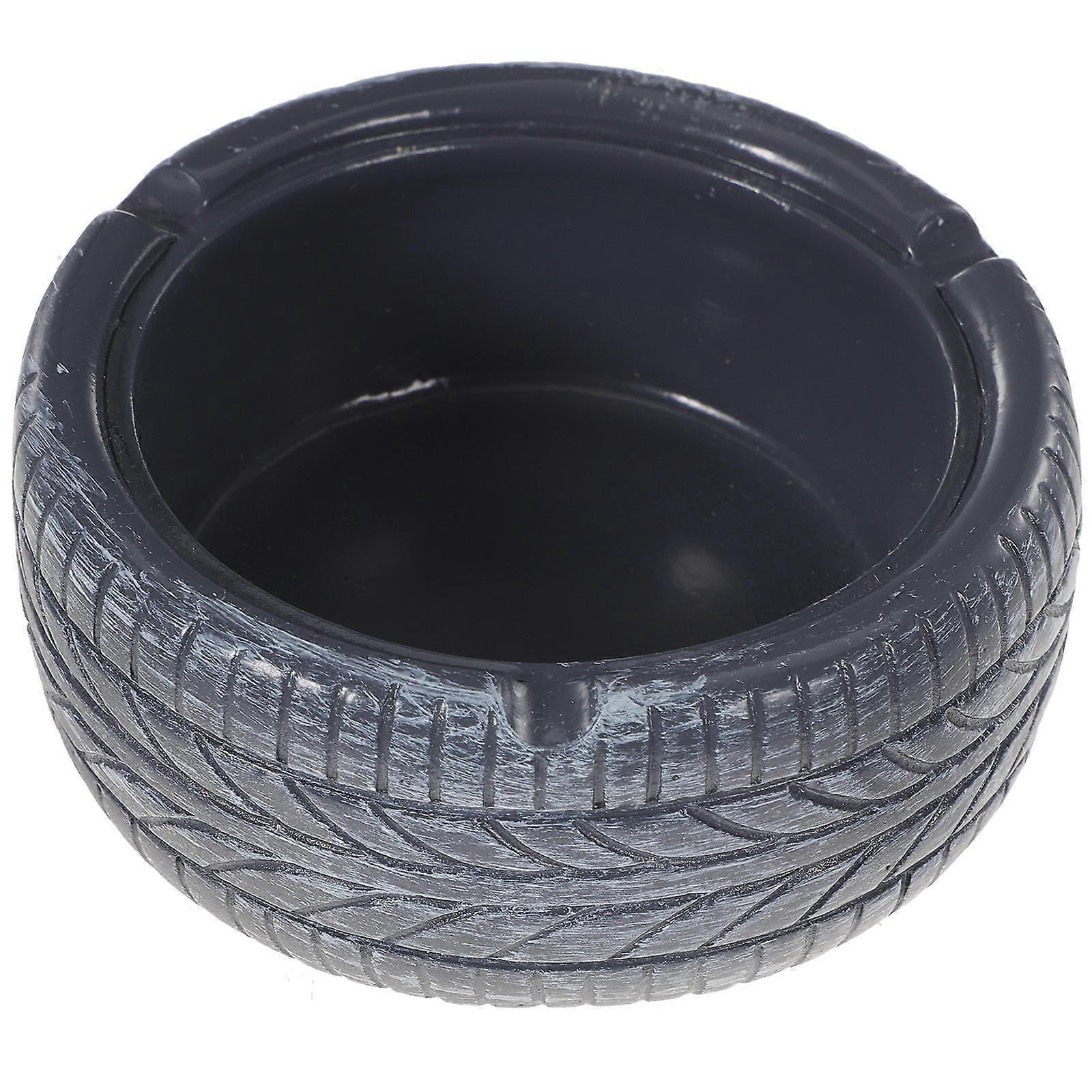 Vintage Tire Shape Resin Ashtray for Home Use Compact