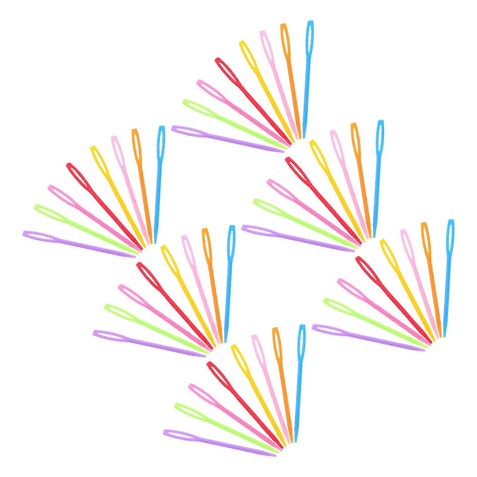 2000Pcs Large Plastic Sewing Needles for Yarn Darning Colorful Handcraft