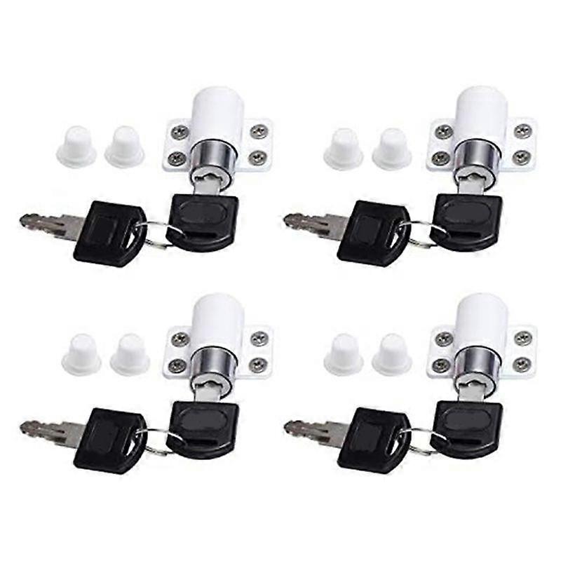 4PCS Sliding Window Lock Security with Key for Sliding Door