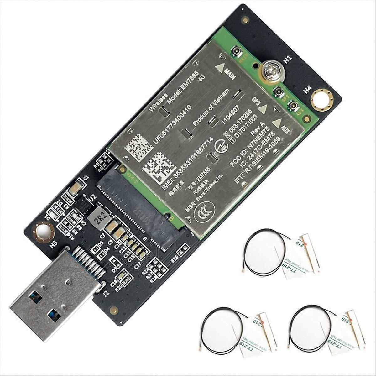 EM7565 4G LTE Module+3X4G Antenna+USB Adapter CAT-12 600Mbps