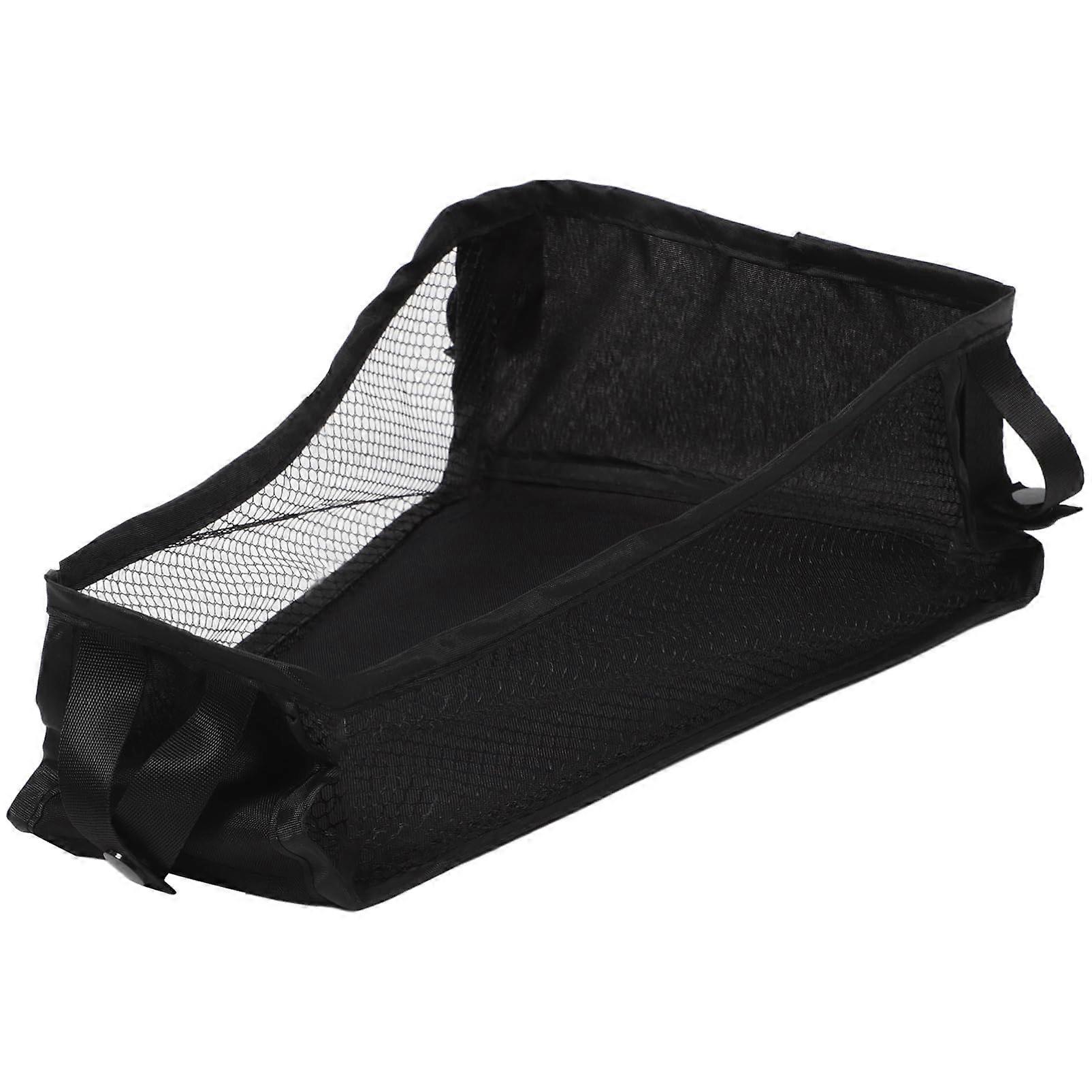 Universal Stroller Storage Basket Large Capacity Under Stroller Bag with Secure Attachment Black