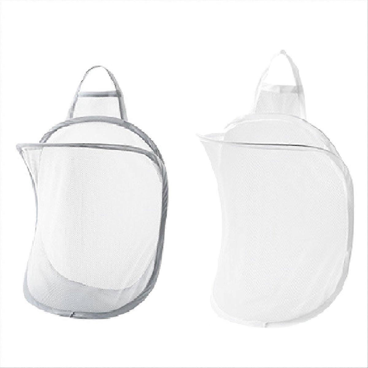 Foldable Storage Laundry Basket Organizer Dirty Clothes Mesh Bag