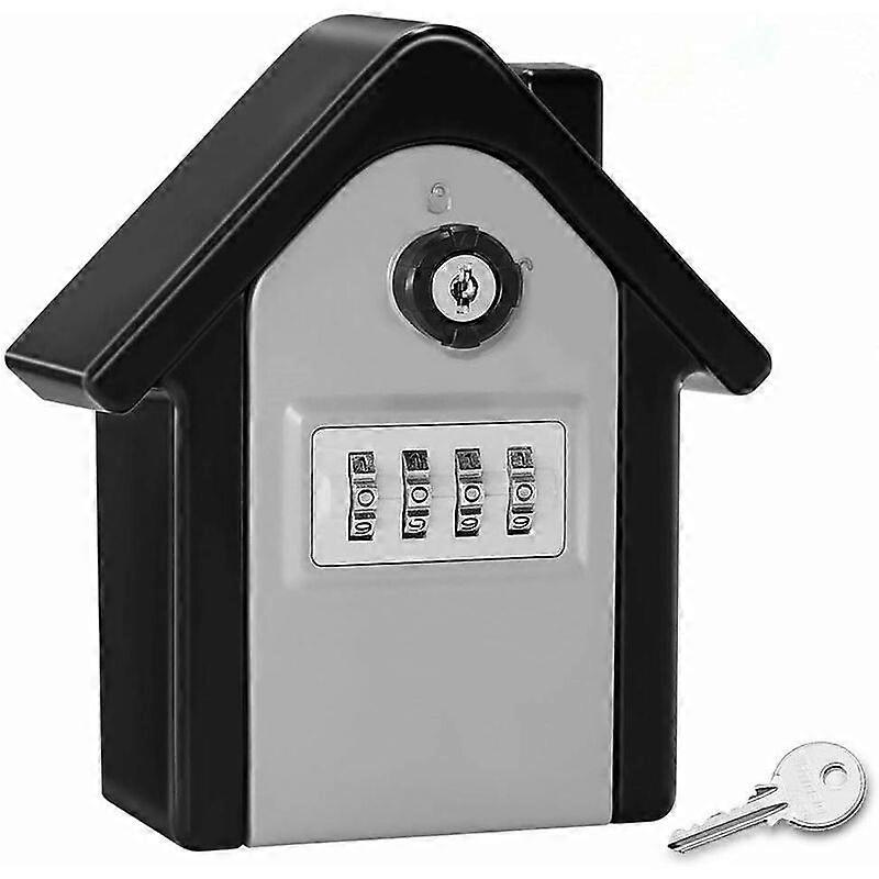 Key Safe - Key Storage Box Creative House Shape Security Wall Mounted Combination Lock Box -
