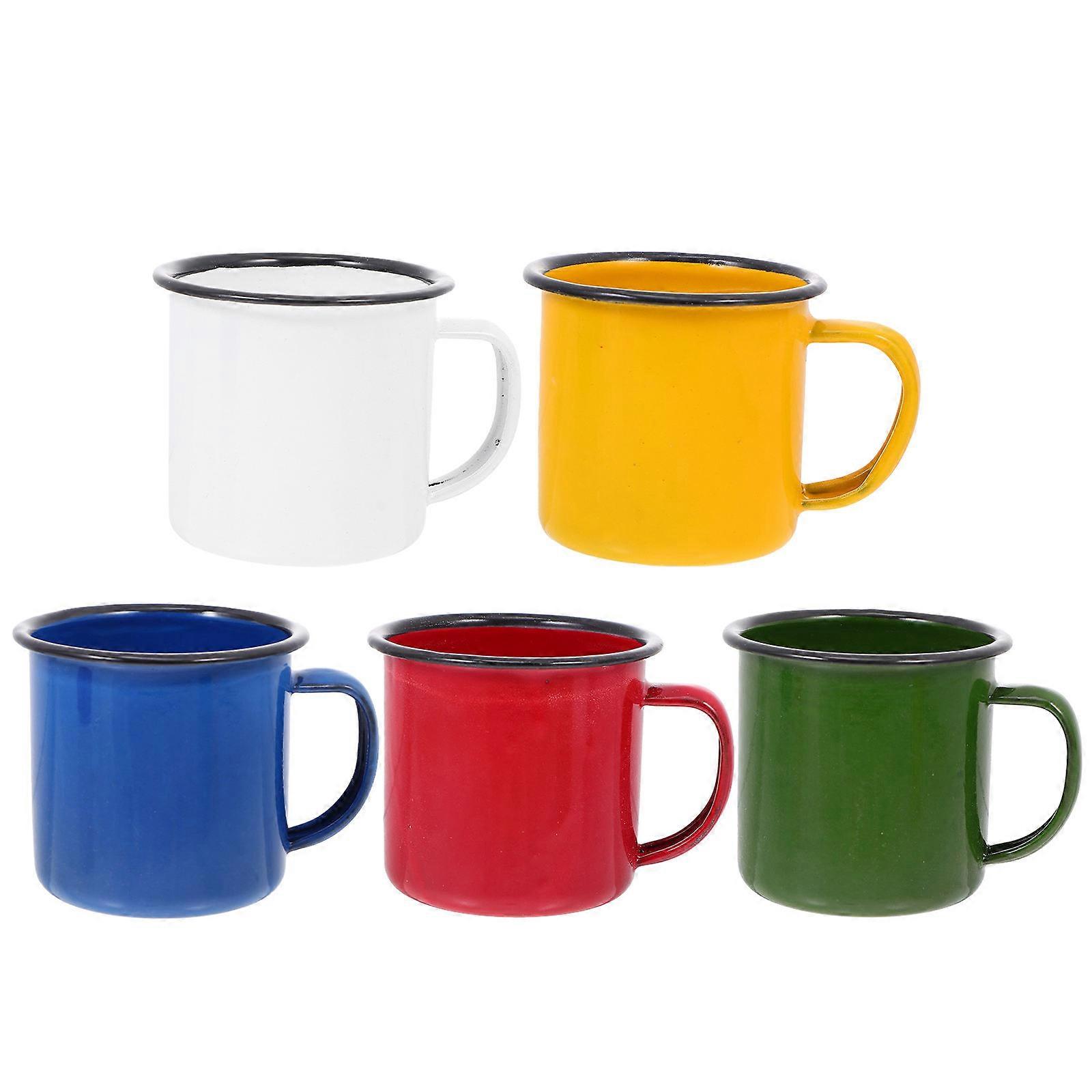 Multi-Functional Enamel Mug for Wine Drinking 5Pcs Assorted Color