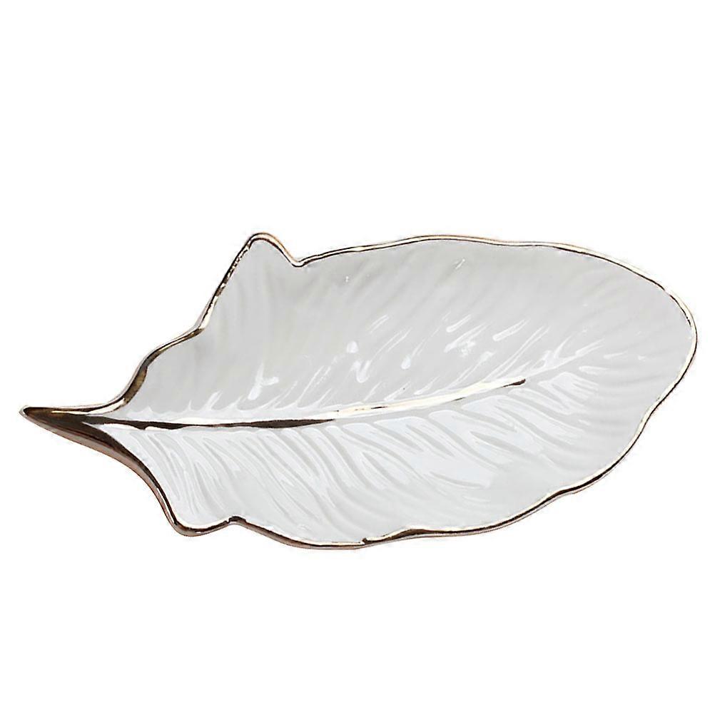 White Ceramic Storage Tray for Desktop Storage 2Pcs