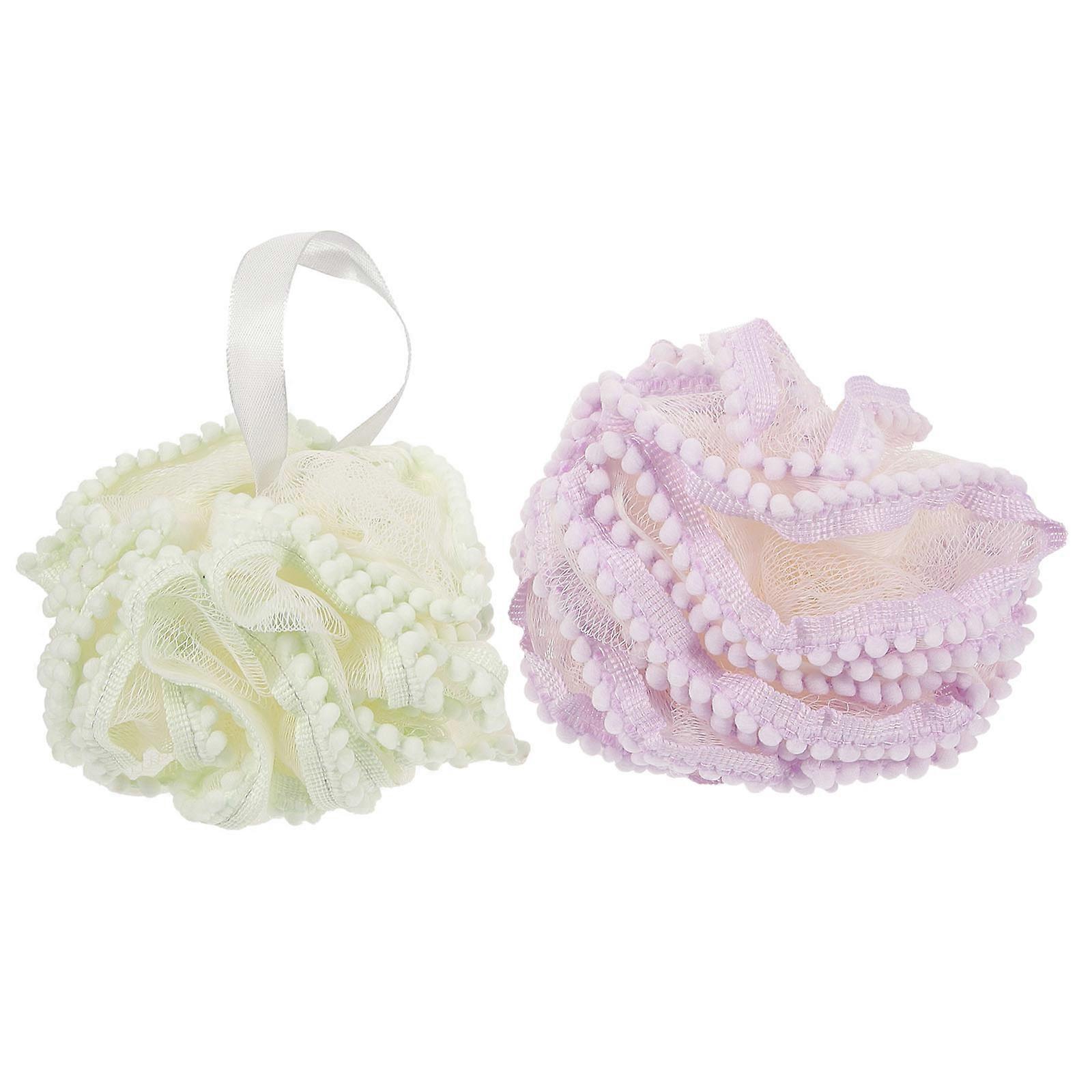 Assorted Color Bath Scrubber for Bathing 2Pcs Soft Shower Bath Balls