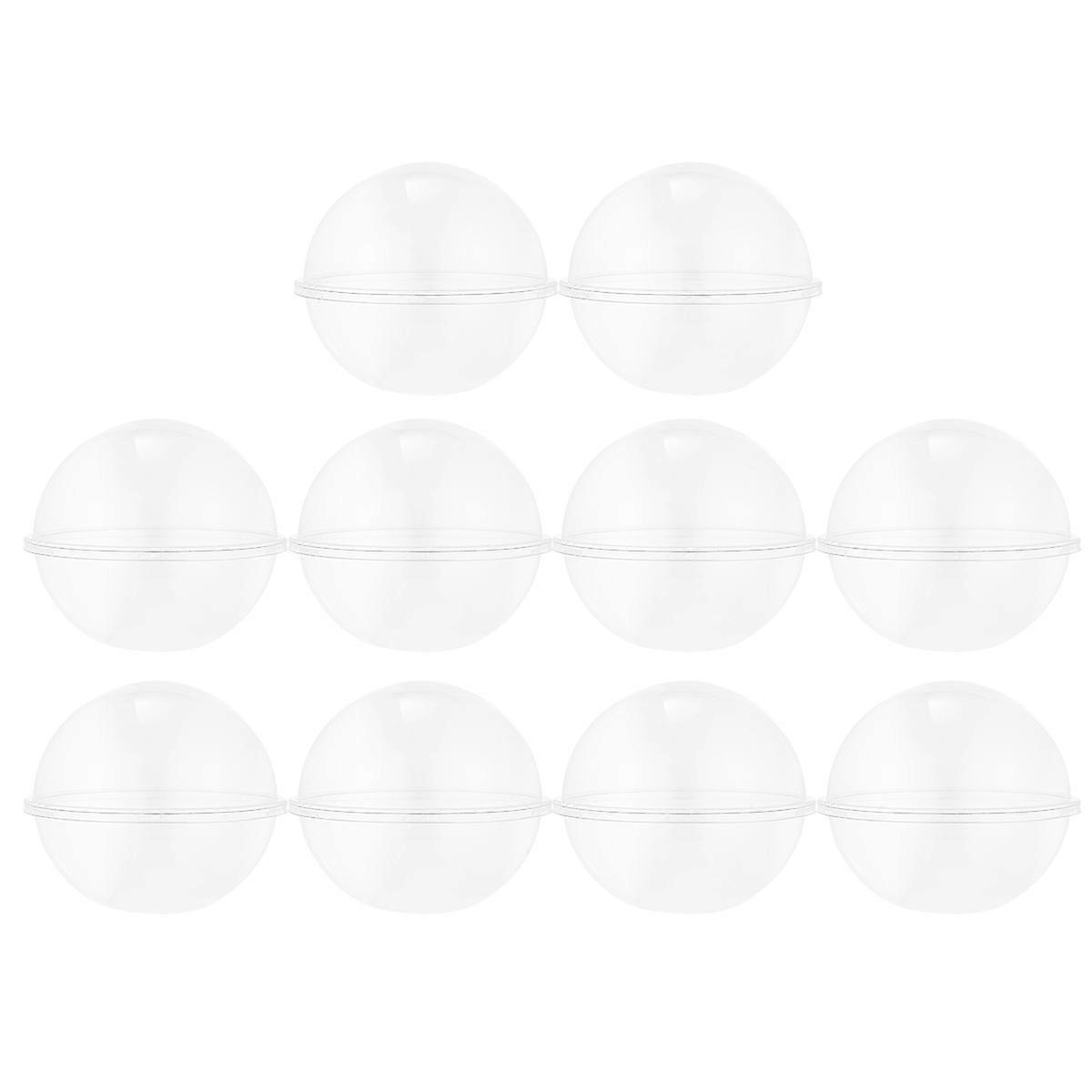 Transparent Cake Container Mousse Ball Shape Cake Container for Storage 10Pcs