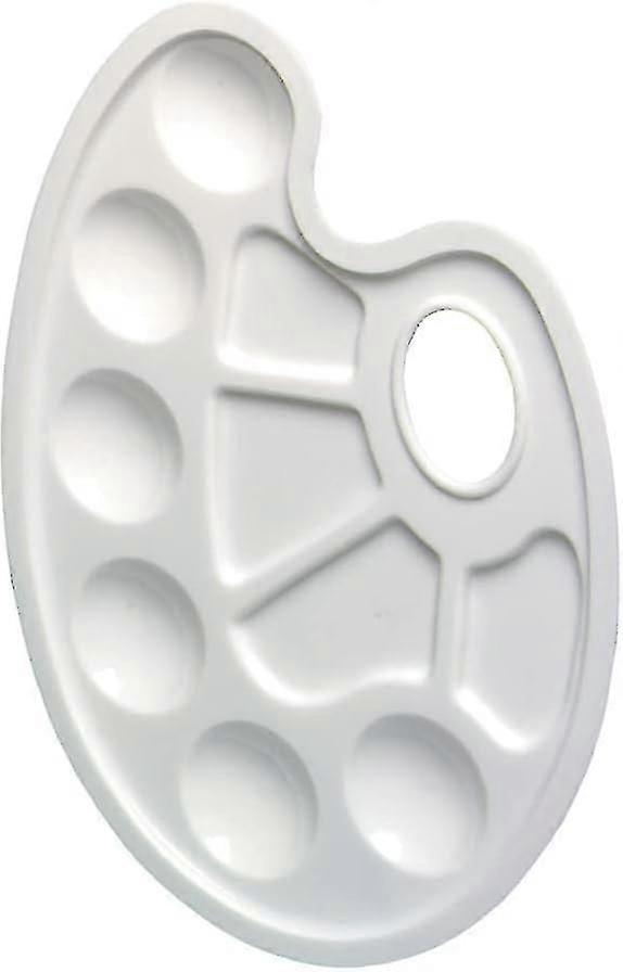 White Oval Plastic Paint Palette