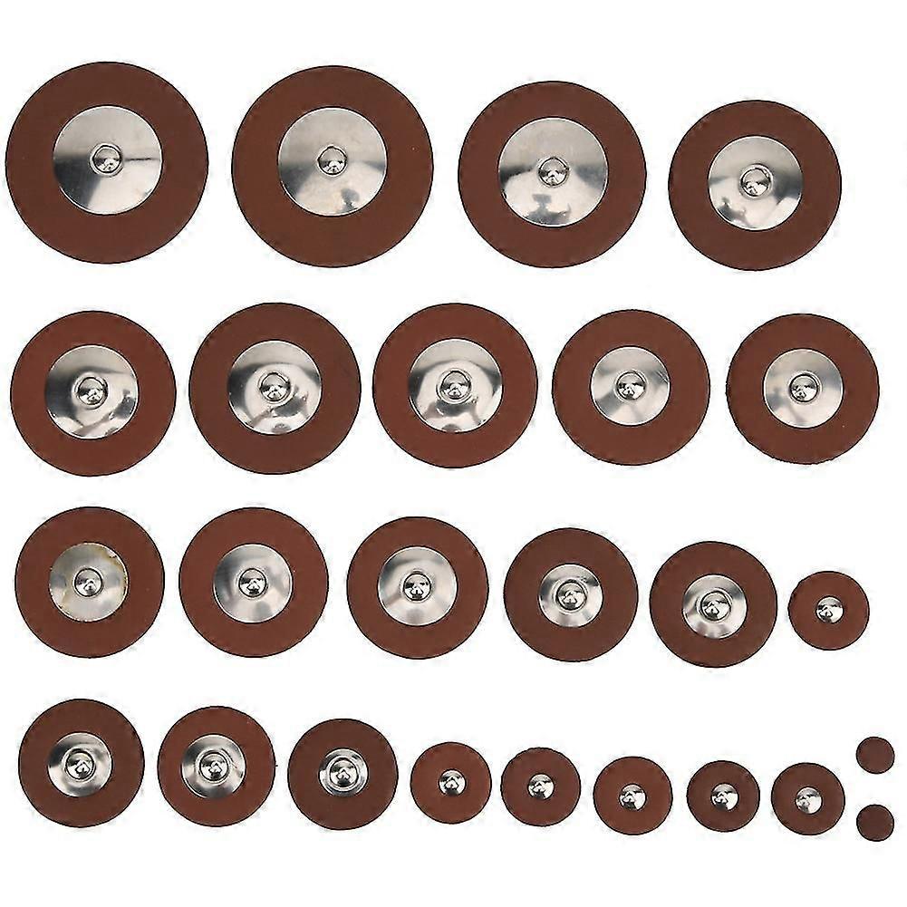 Pakke med 25 Multi-Size Leather Replacement Pads for Tenorsaksofon
