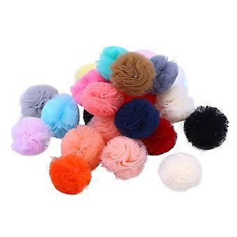 Elastic Hairband for Pet Puppy Gauze Hair Bows 24Pcs Assorted Color Dog Accessory