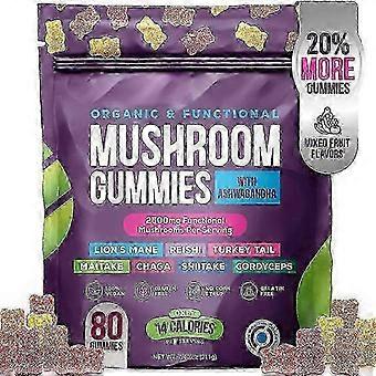Mushroom Gummies Moisturize The Intestines Replenish Nutrients Improve Immunity, Nutrition Gels & Chews 80 Count JD1