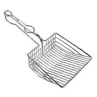 SLKXV Heavy Duty Stainless Steel Long Handle Cat Litter Scoop for Large Cats, Clumping Litter Sifter