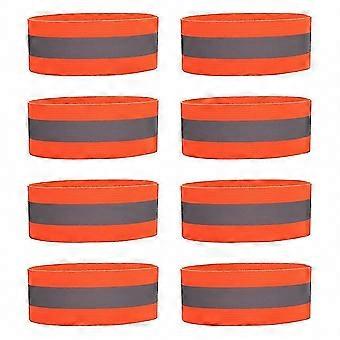 Ensemble de 8 bracelets réfléchissants pour une visibilité accrue lors de la course à pied, du vélo et des promenades nocturnes