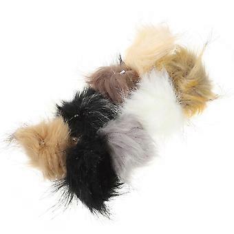 16pcs Faux Fur Plush Pompom DIY Costume Hat Shoes Scarf Pompom Keyring Pompom Charm