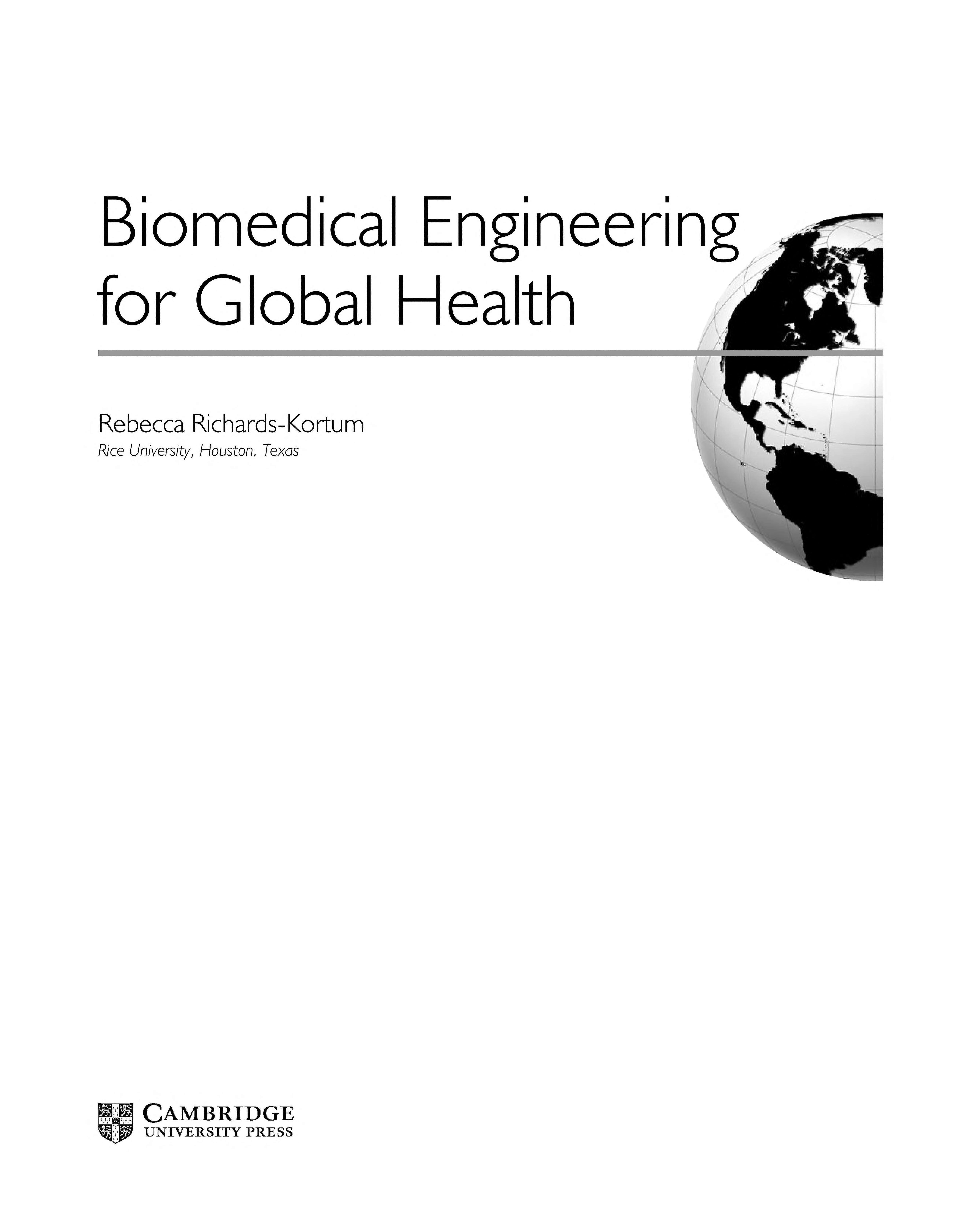 Biomedical engineering for global health