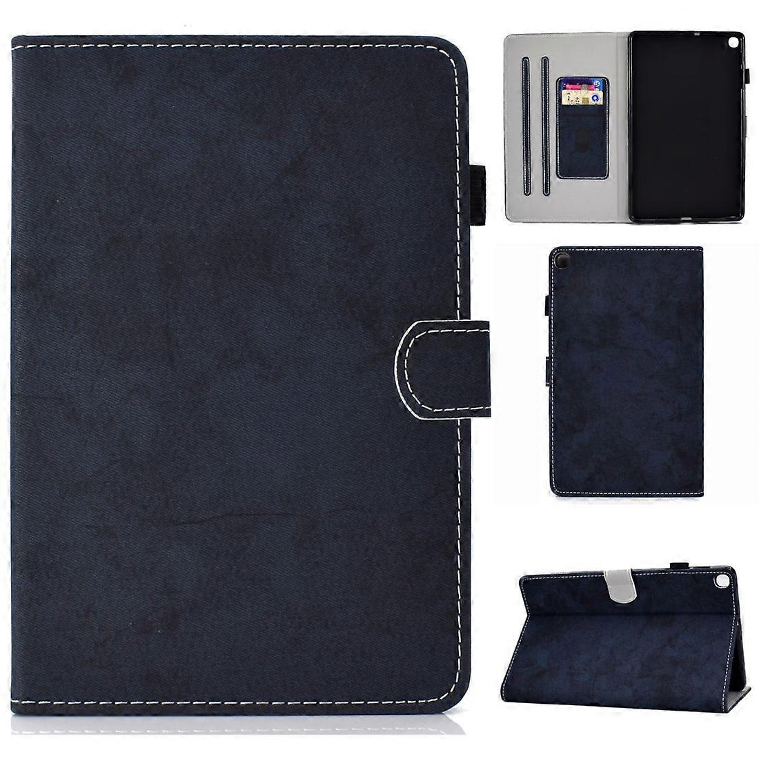 For Galaxy Tab S6 Lite Sewing Thread Leather Case
