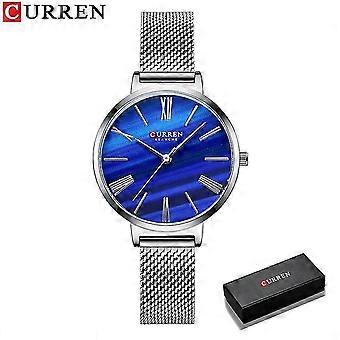 Reloj de pulsera Curren 2020 para mujer, correa de cuero, movimiento de cuarzo, clásico y sencillo, para mujer de 26 a 27 años.