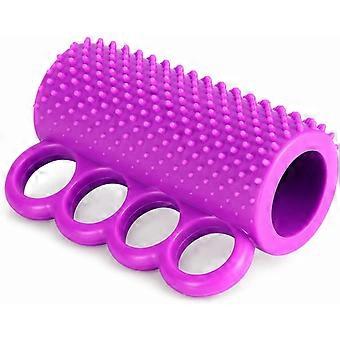 Silicone Hand Exercise Ball, Ergonomic Cylinder Grip Strengthener with 4-Finger Loops & Acupressure Nubs, Medium Resistance Squeeze Ball for Hand Ther