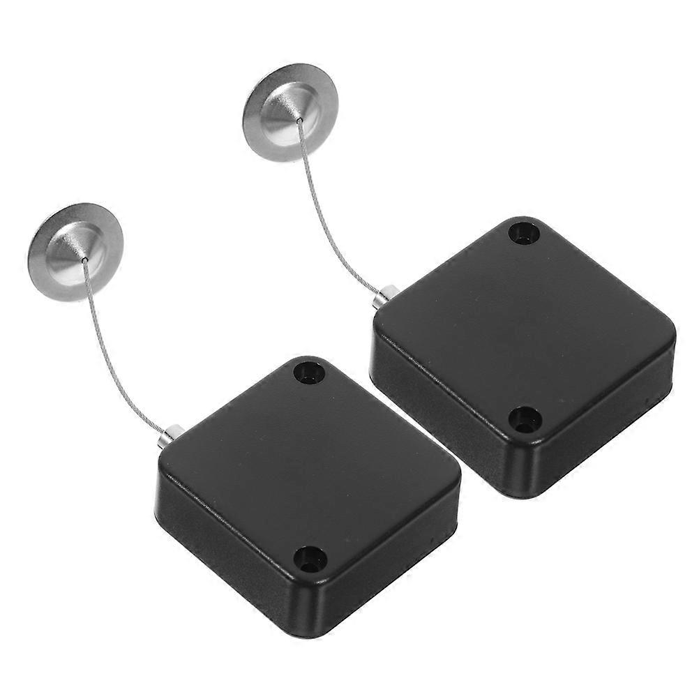 2pcs Retractable Remote Control Cable Tether Lock With Adjustable Locking Leash Clasp Security Lanyard Lock For Gaming Controller Tablets Showroom