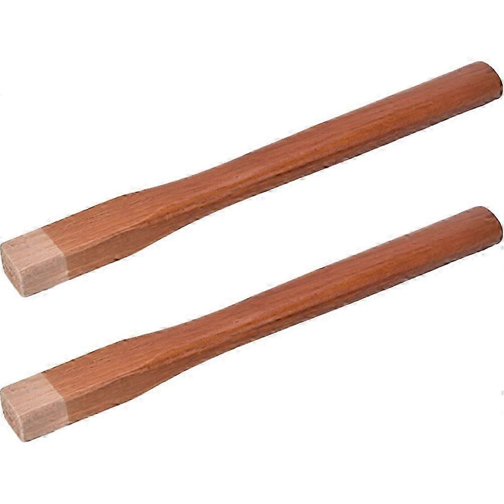 Chocolate Wood Handle for Replacement Use 2Pcs Practical Grip