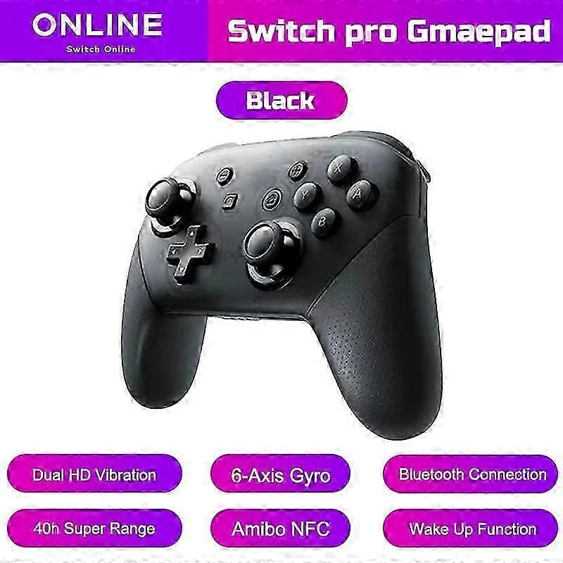 For Switch Pro Controller With NFC and Wake Function Wireless Joystick 6-Axis Gyro Handle HD Vibration Bluetooth Gamepad