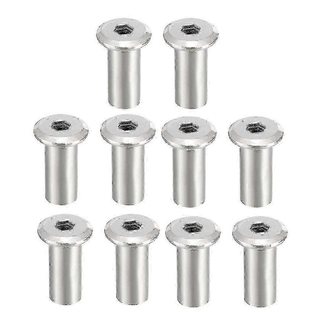 M8x20mm Hex Socket Head Insert Nut Screw Post Sleeve Nut compatible with Furniture 10pcs