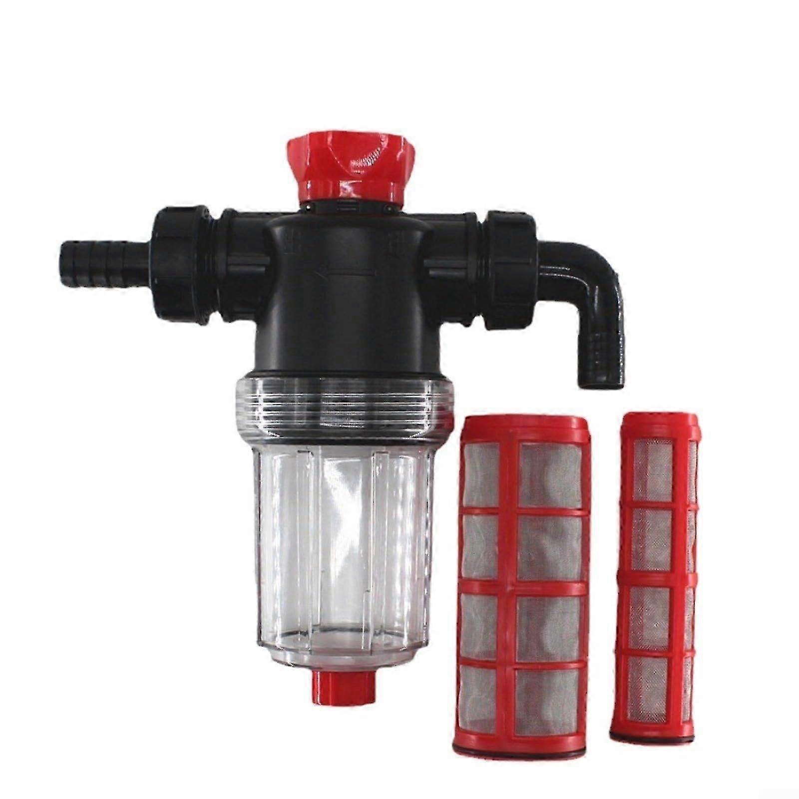 Garden Irrigation Water Filter 32mm Double Layer Flow Inline Pump Strainer Easy Installb