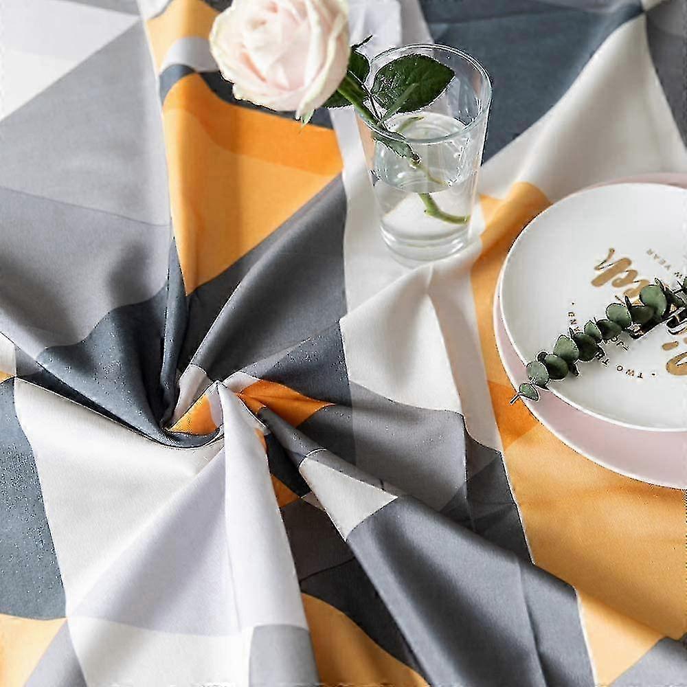 Geometric Table Cloth Triangle Rectangular Shape Table Cloth Washable Easy