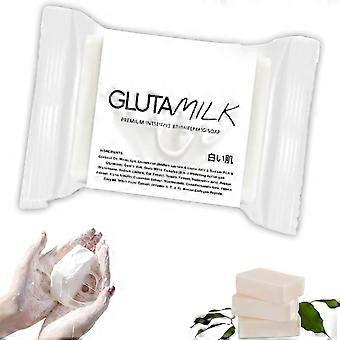 Gluta Milk Soap, Gluta Milk Bar Soap, Collagen Milk Soap, for Firm & Brightening Skin, Deep Cleansing Oil Control Skin Care Soap