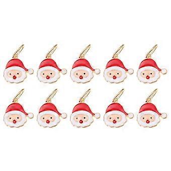 Christmas Hair Clips Dreadlock Hair Rings Hair Jewelry for Braiding Hair Styling Cuffs Holiday Charm Decorations 10PCS Multicolor