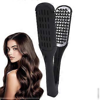 Keramik-Haarglättungsbürste gegen Frizz mit ergonomischem Griff für Zuhause und unterwegs