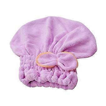 Ultra Absorbent Microfiber Hair Towel Wrap with Bowknot, Quick Dry Cap for Women Travel