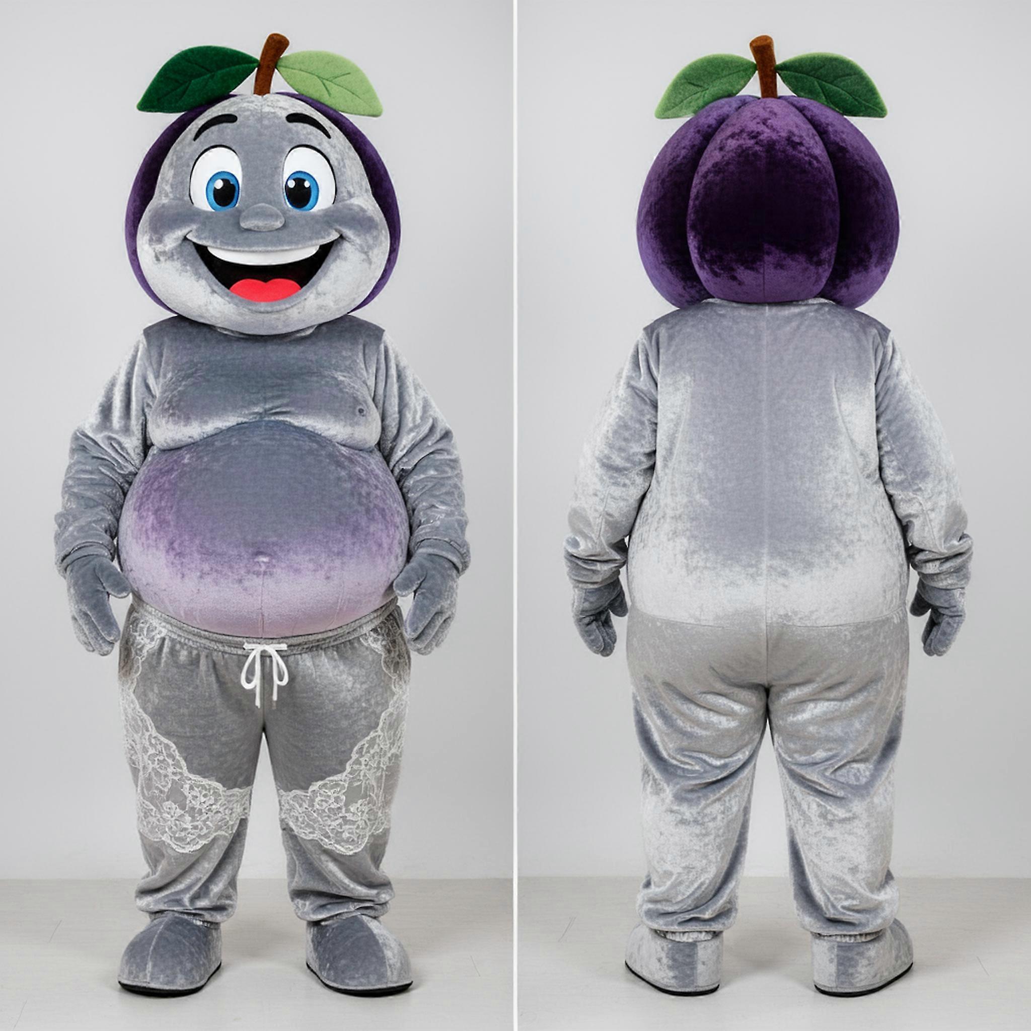 MASTICOT Silver Velvety Plum Mascot
