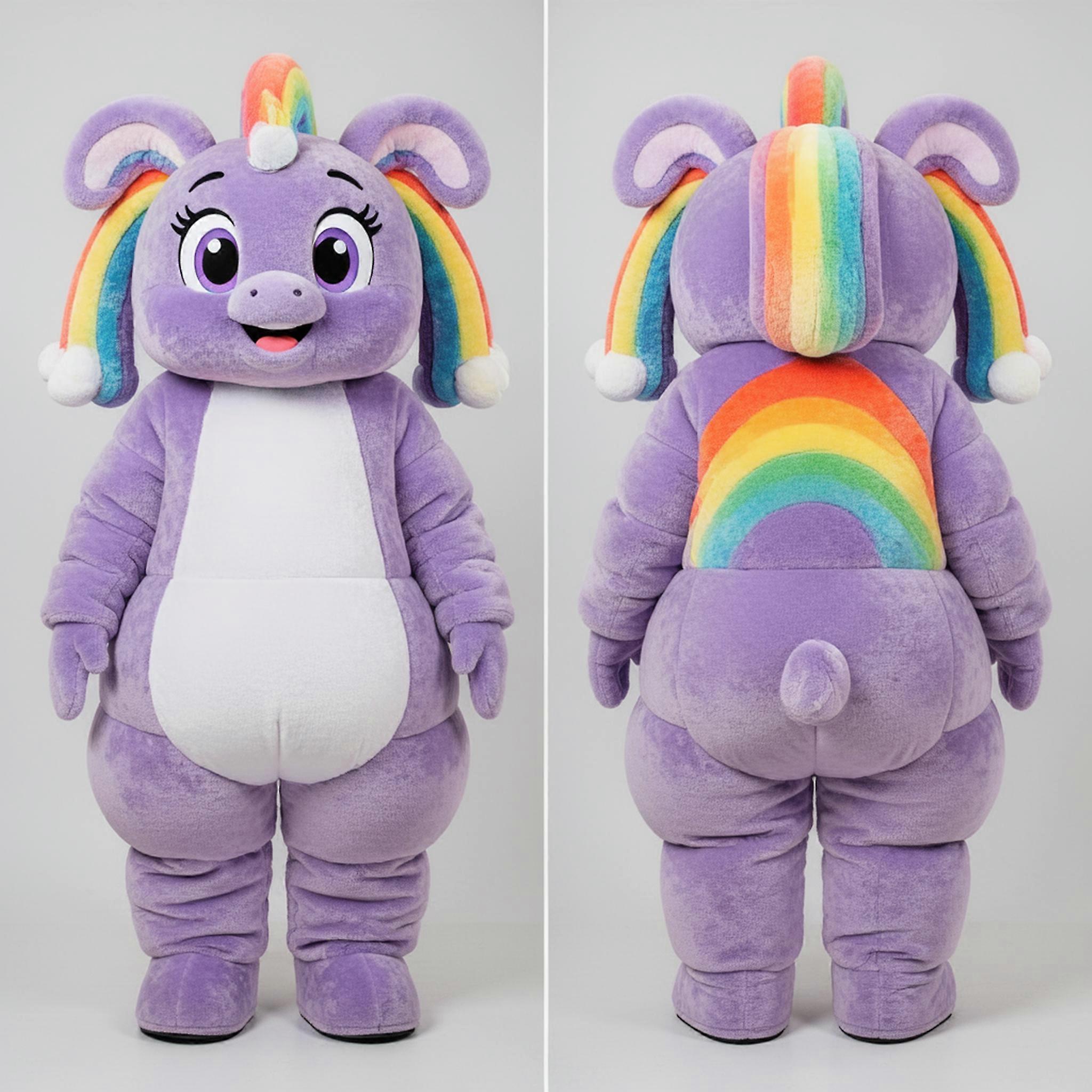 MASTICOT Lavender Plush Rainbow Mascot