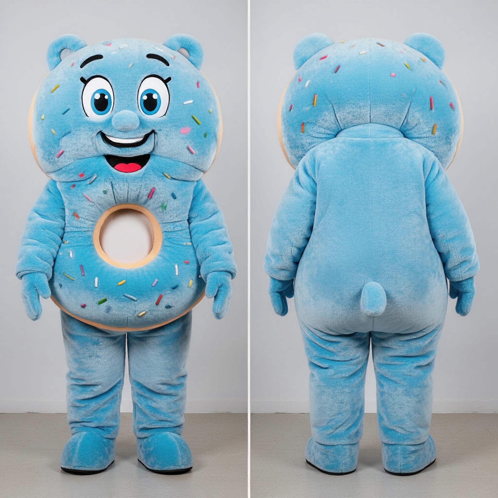 MASTICOT Sky Blue Plush Bagel Mascot