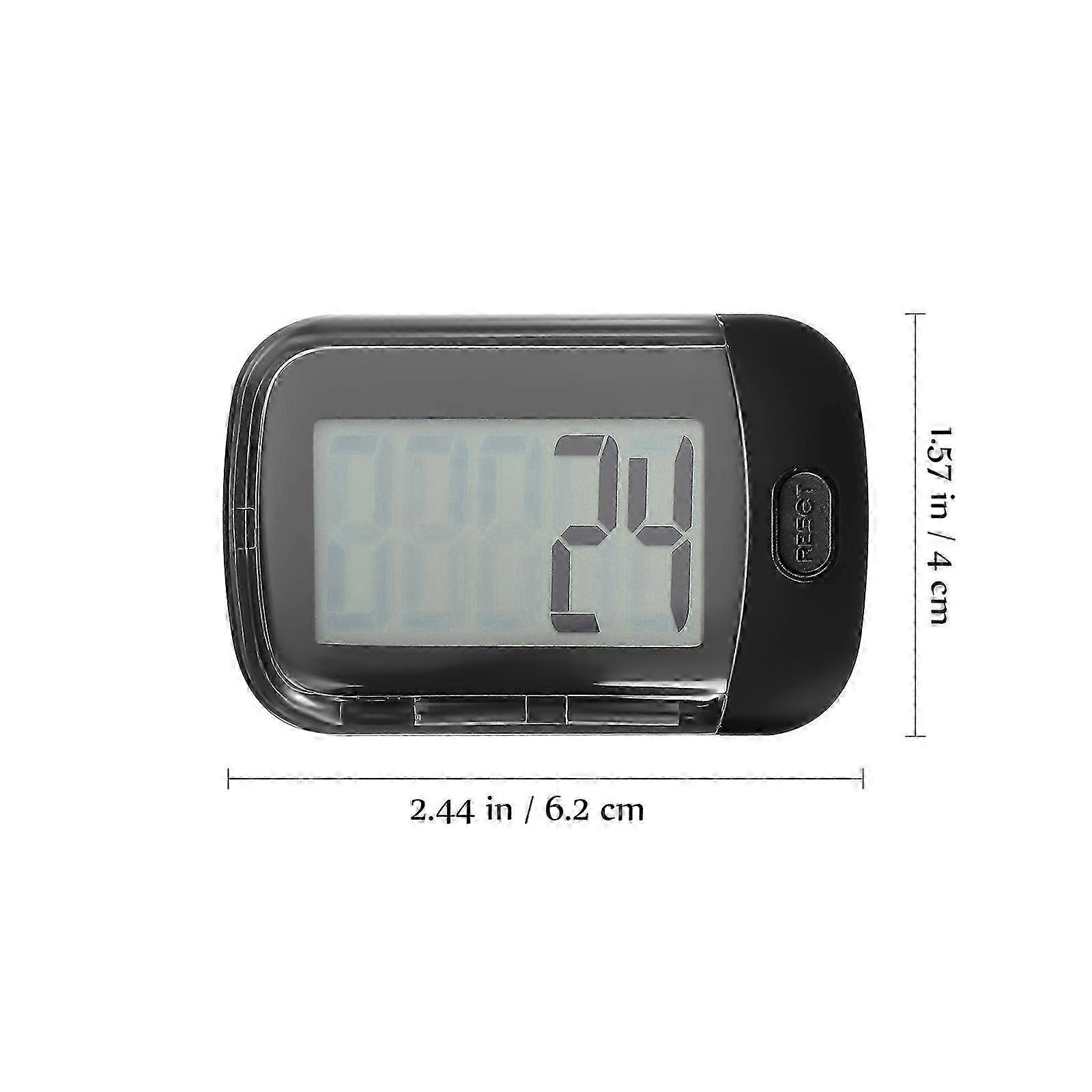 Slim Black Walking Pedometer