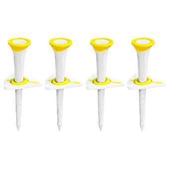 Golf Tees Shot Practice Tees Set, Adjustable Height Plastic Golf Tees, Set of 4 with Alignment Marker for Beginners  Yellow
