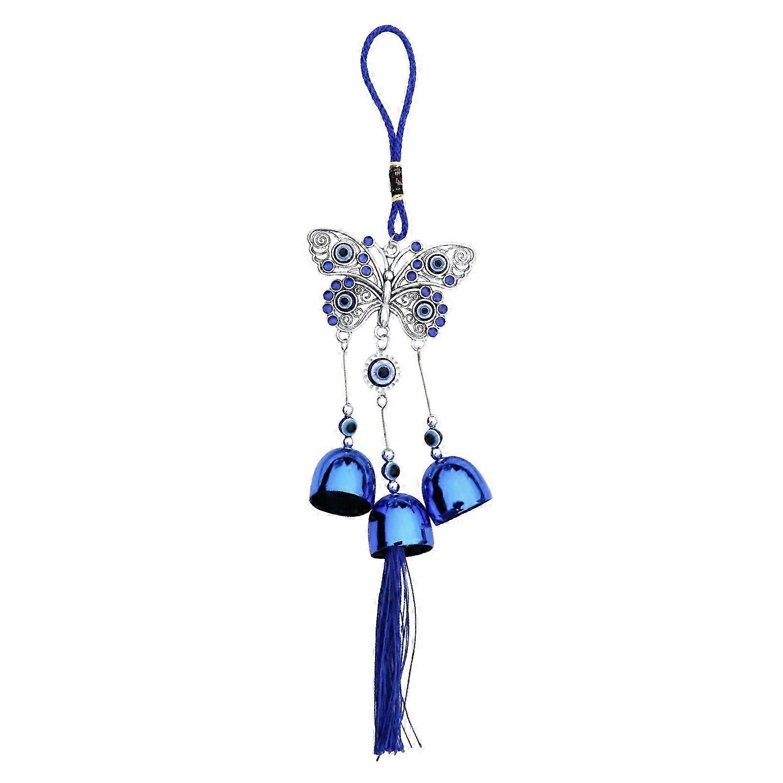 Iron Blue Evil Eye Wind Chime