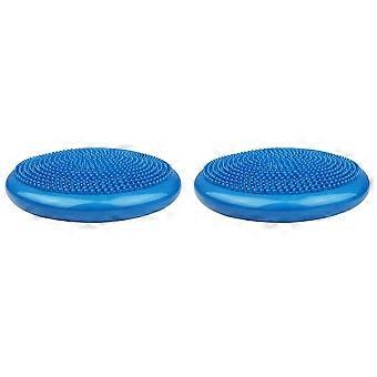 2X Inflatable Yoga Balance Seat Cushion, Thickened Fitness Balance Ball, Explosion Prevention Massage Seat Cushion Blue Ver