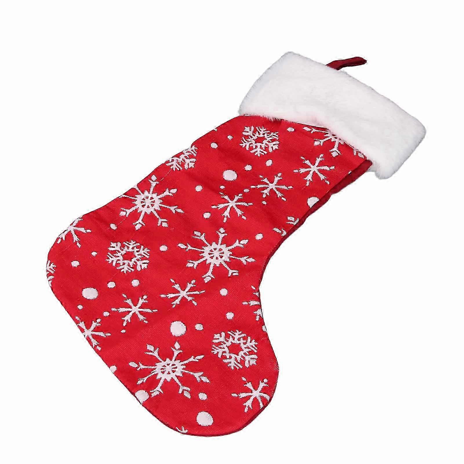 Classic Snowflake Xmas Stocking
